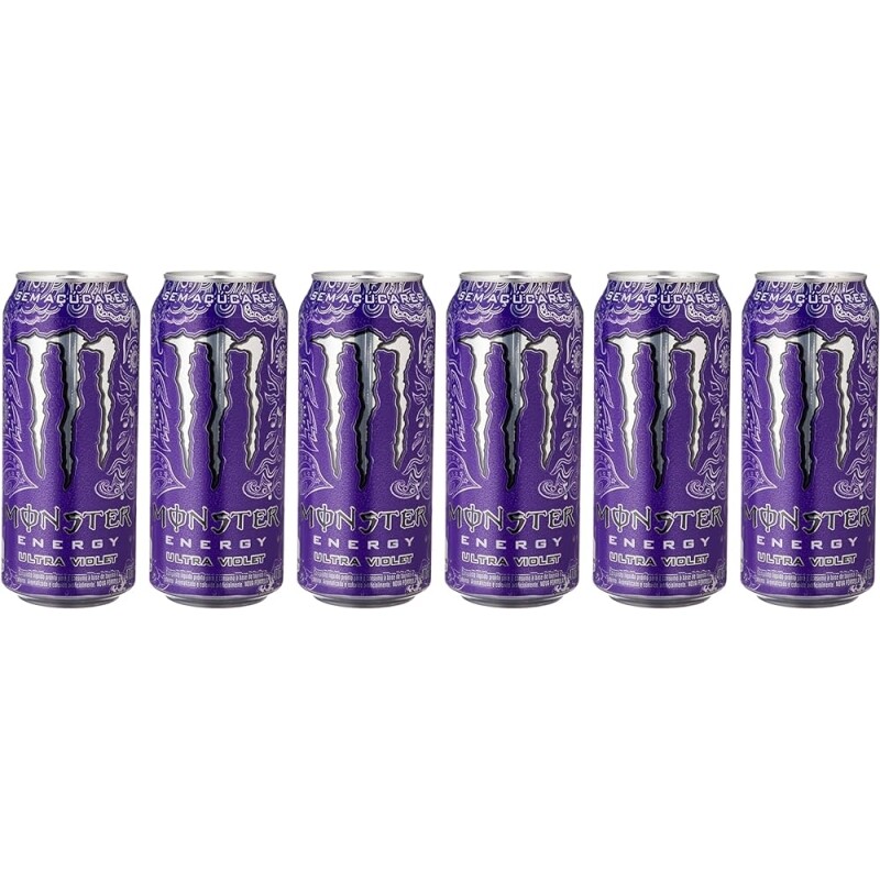 Energético Monster Ultra Violet Lata 473ml - 6 Unidades
