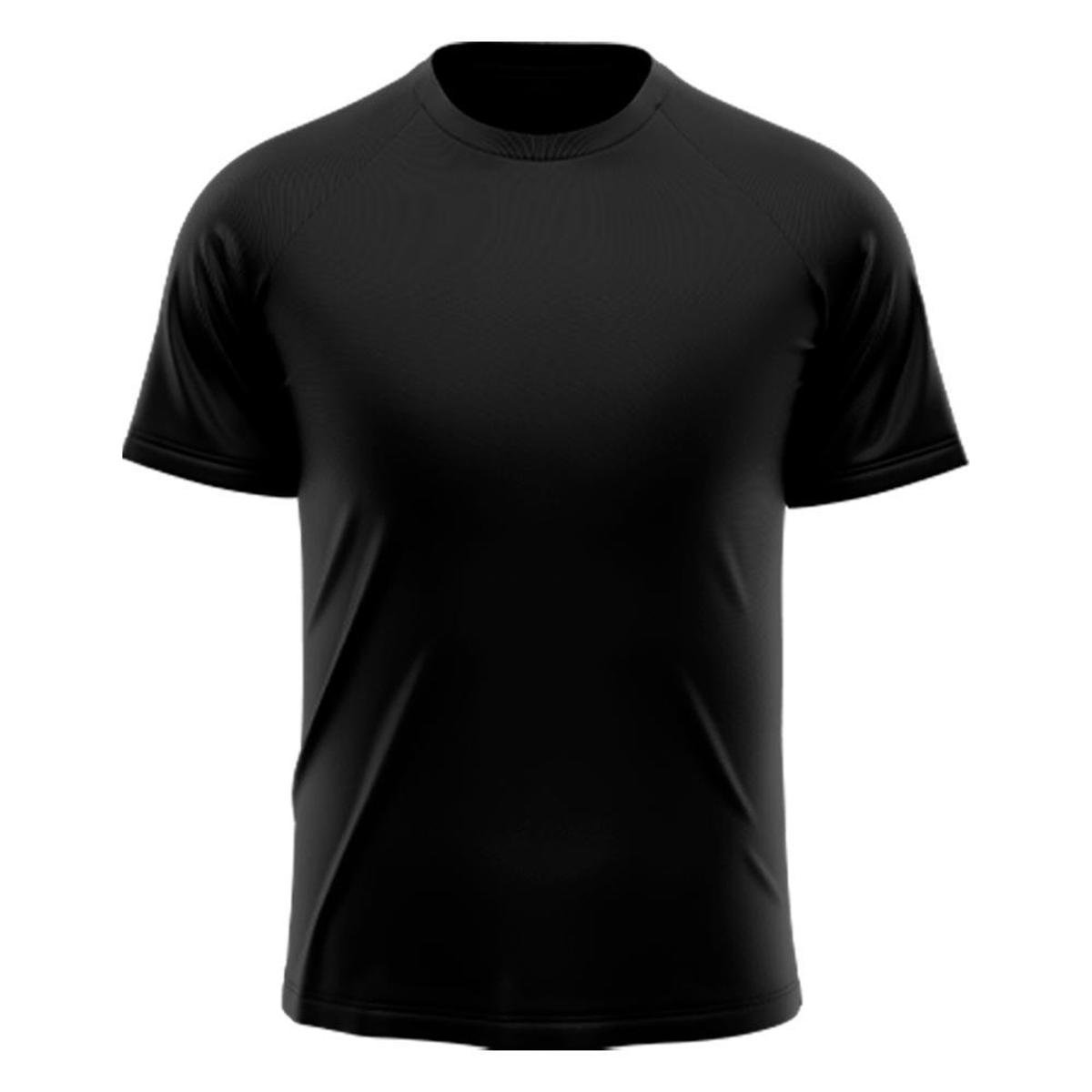 Camiseta Masculina Raglan Dry Proteção Solar UV Lisa Academia Ciclismo Esporte