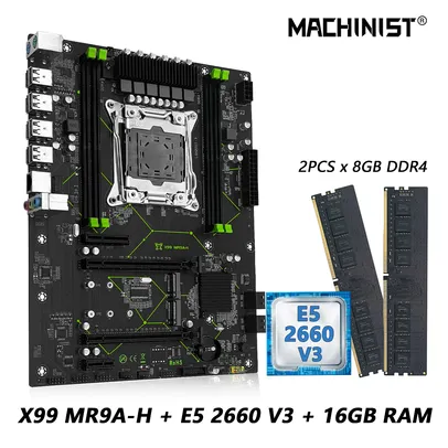 Saindo por R$ 296: [Taxa Inclusa] Kit Xeon E5 2660 V3 + Placa Mãe MACHINIST-X99 + 16GB RAM (2x8GB) | Pelando