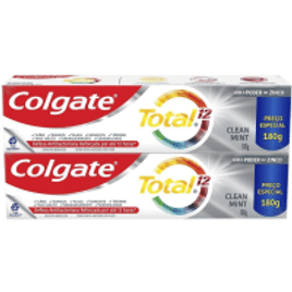 Creme Dental Colgate Total 12 Clean Mint 180g - 2 Unidades