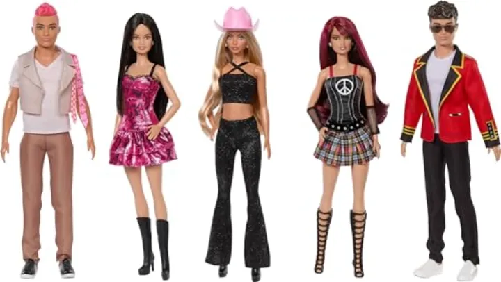Barbie RBD, Pacote com 5 Bonecos, Incluindo Lupita, Mia, Roberta, Diego e Giovani, Para Idades acima de 3 anos