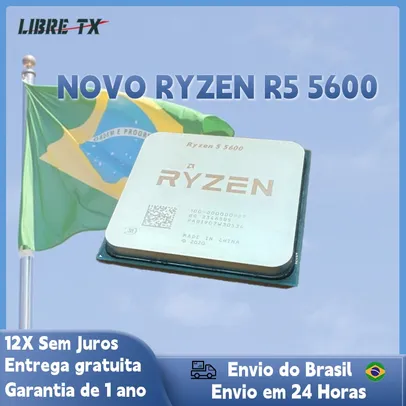 Saindo por R$ 724: [BRASIL]Processador Ryzen 5 5600 CPU para Jogos Soquete AM4, Estoque no Brasil| | - AliExpress | Pelando