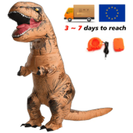 Roupa Inflável T-Rex Dinossauro para Crianças e Adultos