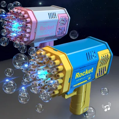 [Imposto Incluso] Máquina de Bolhas de Luz Espacial Infantil, Brinquedos Elétricos, Totalmente