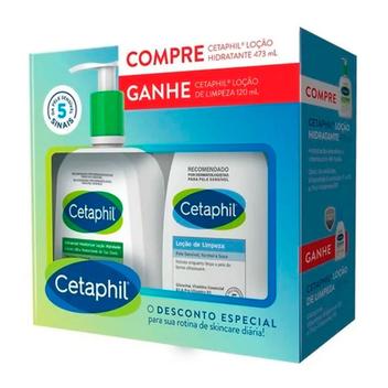 Cetaphil Creme Hidratante 473g + Loção de Limpeza 120ml