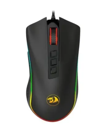 Saindo por R$ 80,9: Mouse Gamer Redragon Cobra, Chroma RGB, 10000DPI, 7 Botões, Preto - M711 V2 | Pelando