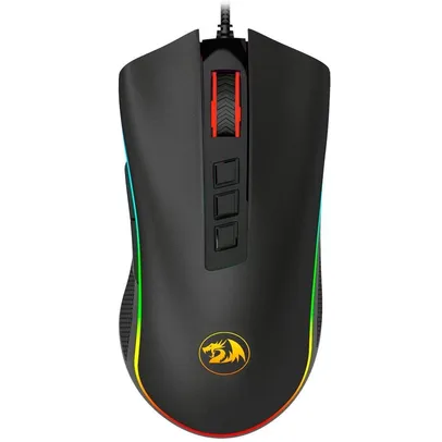 Saindo por R$ 80,99: Mouse Gamer Redragon Cobra, Chroma RGB, 10000DPI, 7 Botões, Preto - M711 V2 | Pelando