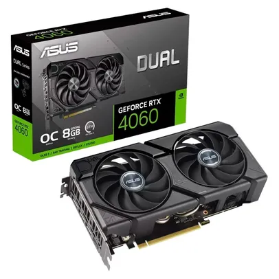 Saindo por R$ 1799,99: Placa de vídeo RTX 4060 ASUS Dual O8G EVO NVIDIA GeForce, 8GB GDDR6, G-SYNC, Ray Tracing - 90YV0JC7 | Pelando