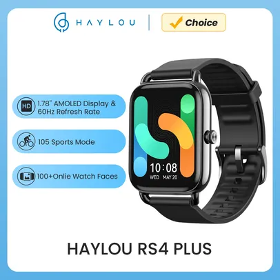 [Taxa Inclusa/Moedas] Smartwatch Haylou RS4 Plus