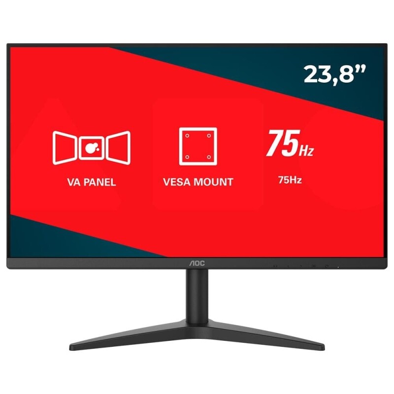 Monitor AOC Série B1 23,8” - LED Widescreen Full HD HDMI VGA - 24B1XHM