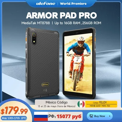 Saindo por R$ 1776: Ulefone Armor Pad Pro Tablet - 16GB RAM (8+8), 128GB ROM | Pelando