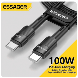 Cabo USB C ESSAGER 100W - 1m