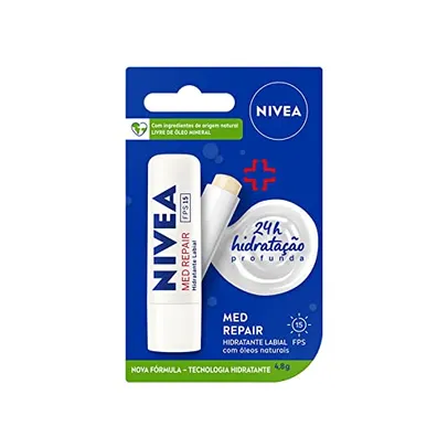 Saindo por R$ 15,99: NIVEA Protetor Labial Med Repair FPS15 4,8g | Pelando
