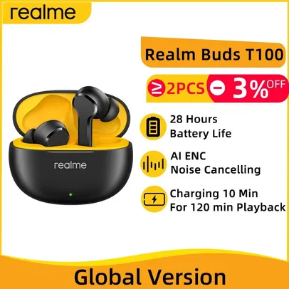 (taxas inclusas) Fone de Ouvido Realme Buds T100