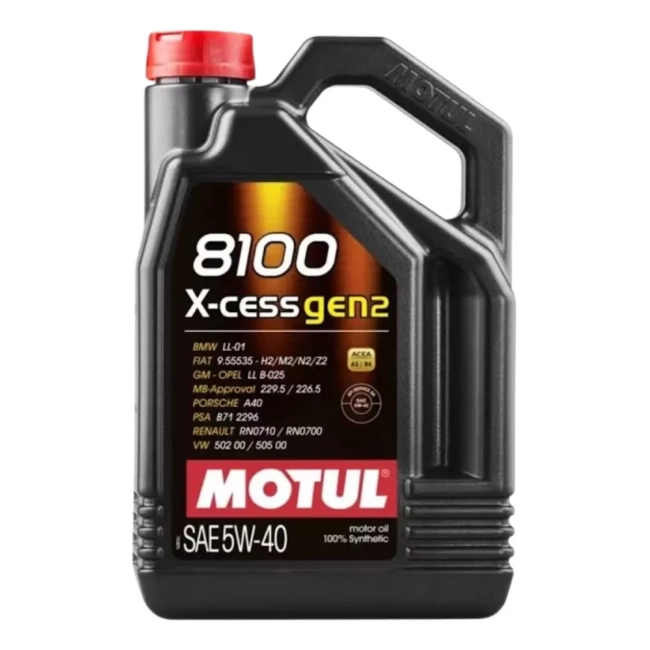 Óleo Motul 8100 X-cess 5w40 Sintético Alta Potência 4 Litros