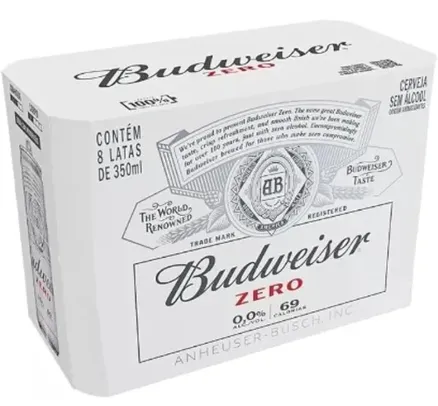 Ganhe um Pack Cerveja Budweiser Zero Álcool, 350ml, Lata - 8 unidades ao comprar um dois kits do Link