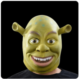 Máscara Látex Shrek Halloween
