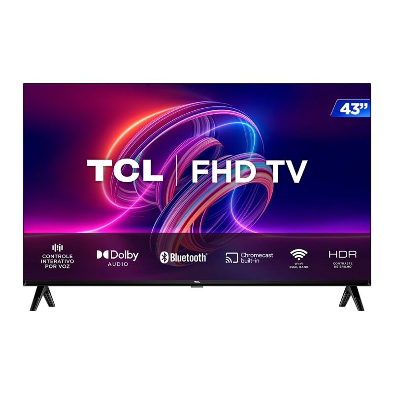 Smart TV TCL LED 43 Full HD HDR Wi-Fi Android Comando de Voz 43S5400A