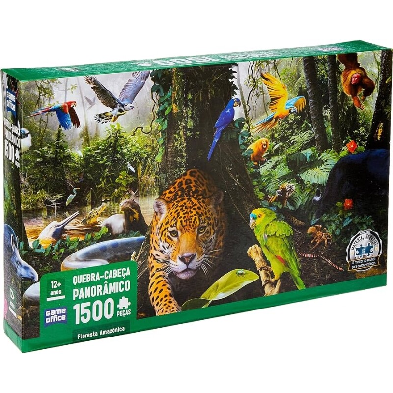Quebra-cabeça Panorâmico Floresta Amazônica 1500 peças - Toyster Brinquedos