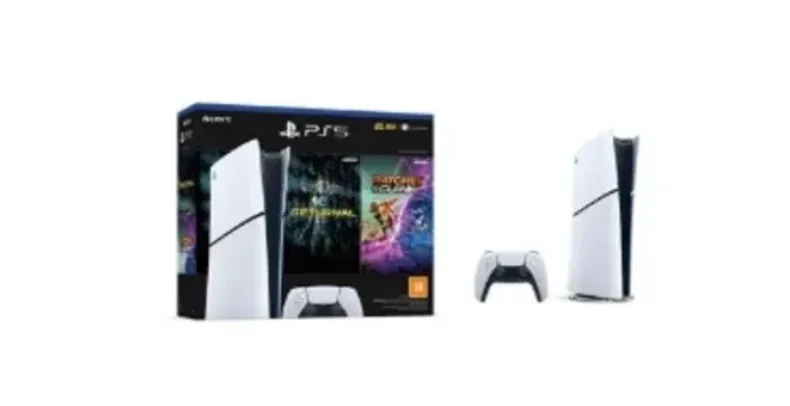 Saindo por R$ 3285: Console PlayStation 5 Slim, Edição Digital, Branco + 2 Jogos - 1000038914 | Pelando