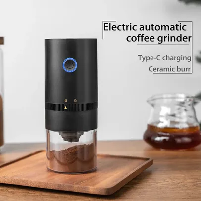 Moedor de café elétrico portátil, Tipo automático C USB recarregável, Cerâmica