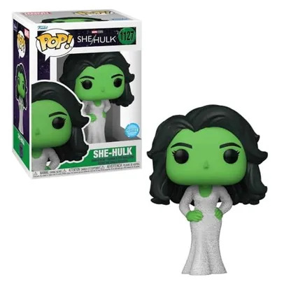 Boneco Funko Heroes She Hulk com vestido de baile