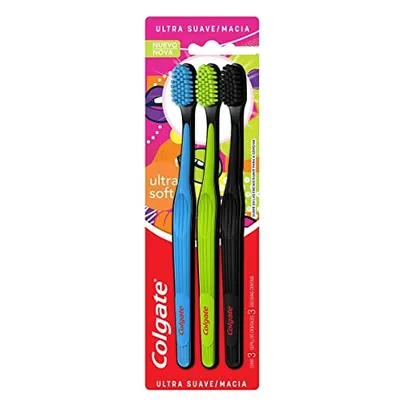 Colgate Escova Dental Colgate Ultra Soft, 3 Unidades, (cores sortidas)