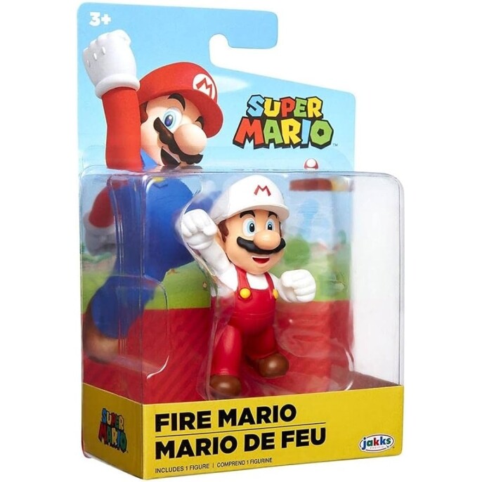 Boneco Super Mario 2.5" Colecionável - Mario de Fogo