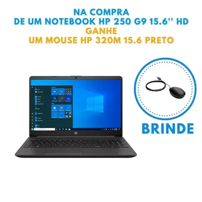 Notebook HP 250 G9 15.6'' HD I5-1235U 8GB SSD 256GB Windows 11 Pro Cinza - HP250 G9