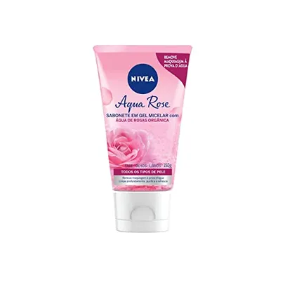 NIVEA Sabonete Facial em Gel Aqua Rose 150ml - Remove impurezas e maquiagem à prova d'água