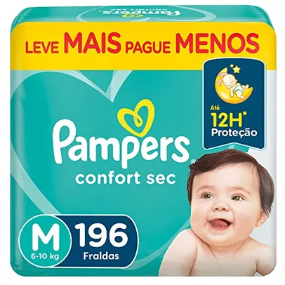 [Rec] Pampers Fralda Confort Sec M 196 Unidades