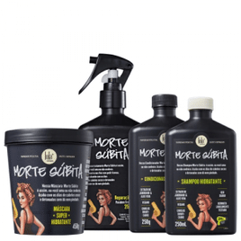 Kit Morte Súbita Lola Cosmetics Shampoo 250ml + Condicionador 250g + Reparador 250ml + Máscara 450g
