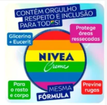 Creme Hidratante Nivea Arco-Íris 56g