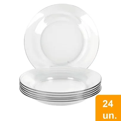 Conjunto de Pratos Fundos Astral 24 Peças - Marinex