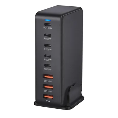 Desktop GaN USB tipo C PD carregador(8 portas, carga rápida 3.0, 268W)