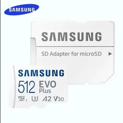 Saindo por R$ 152,36: [MOEDAS][APP](Taxa Inclusa) Cartão de Memória Micro SD Samsung 512gb EVO | Pelando