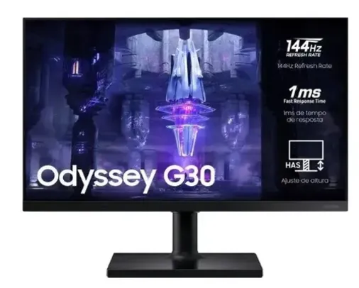 Saindo por R$ 721: Monitor Gamer Samsung Odyssey G30 24” FHD | Pelando