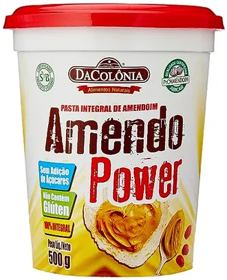 [+Por- R$13 ] DaColônia Amendopower - Pasta De Amendoim Integral, Zero, 500G