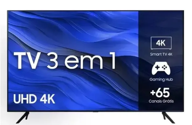 Smart TV Samsung 58" UHD 4K 58CU7700 2023, Processador Crystal 4K, Gaming Hub Tela sem Limites