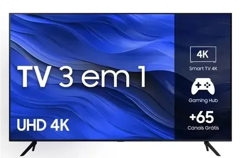 Smart TV Samsung 58" UHD 4K 58CU7700 2023, Processador Crystal 4K, Gaming Hub Tela sem Limites