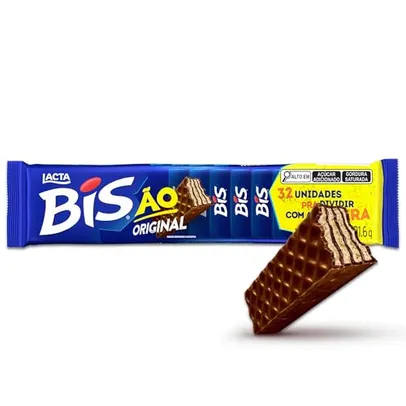 Bis Xtra Bisão Chocolate Ao Leite - Com 32 unidades