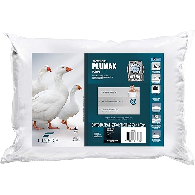 Travesseiro Fibrasca Plumax Percal - 50x70cm