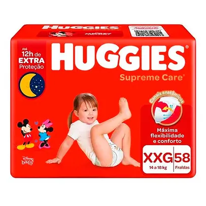 Saindo por R$ 65,9: Fralda Huggies Supreme Care XXG 58 Fraldas | Pelando