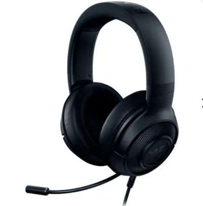 HEADSET GAMER RAZER KRAKEN X LITE, SOM SURROUND 7.1, DRIVERS 40MM, PRETO, RZ04-02950100X