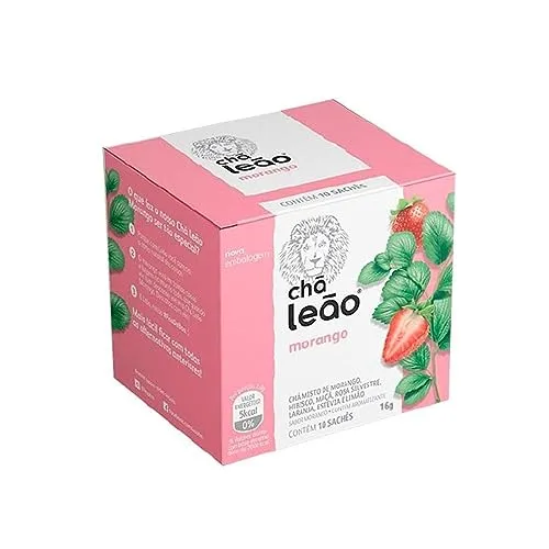 Leão Chá Premium - Morango 10 Sachês