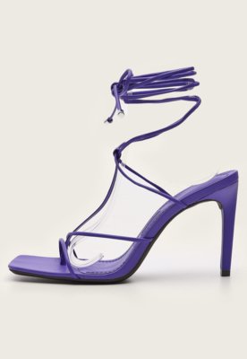Sandália Santa Lolla Salto Fino Roxa