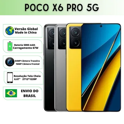[No Brasil]Xiaomi Poco X6 PRO 5G Versão Global