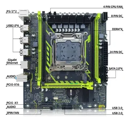 [TAXA INCLUSA + Moedas] Placa Mãe Zsus-x99 P4 Motherboard Intel Lga2011-3