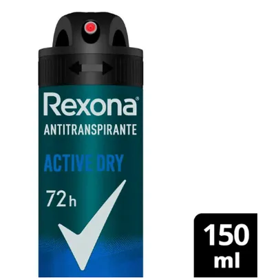 Desodorante Rexona Men Active Dry Masculino Aerossol Antitranspirante 150ml