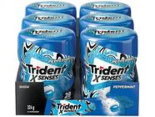[R$7,50 cada] Chiclete Trident XSenses Hortelã Sem Açúcar Display com 6 Unidades
